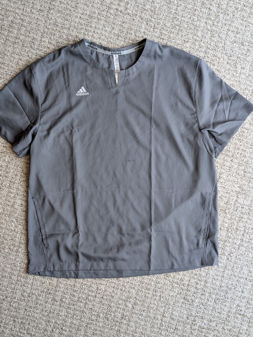 Adidas NWT Icon Cage Jacket Men's XL Gray Batting Practice Pullover
